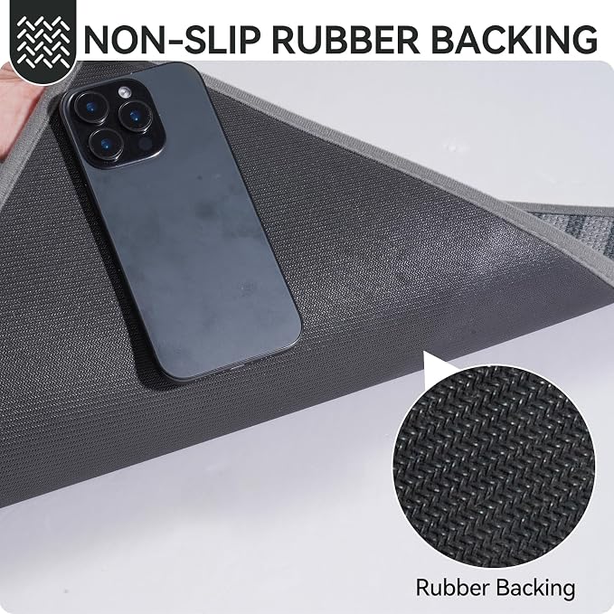 Front Door Mat 36''x59'', Absorbent Dirt Resist Washable Non Slip Low-Profile - Image 5