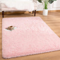 Andecor Soft Fluffy Bedroom Rugs, 4 x 6 Feet Indoor Shaggy Plush Area Rug by Andecor