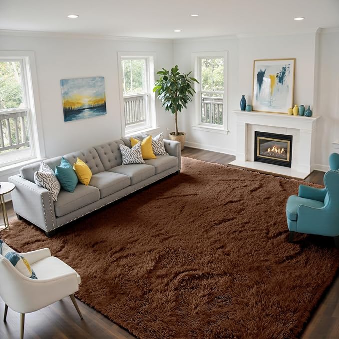 yongyangjuxin Fluffy Rug Shag Area Rug, Large Shag Area Rugs by Yongyangjuxi