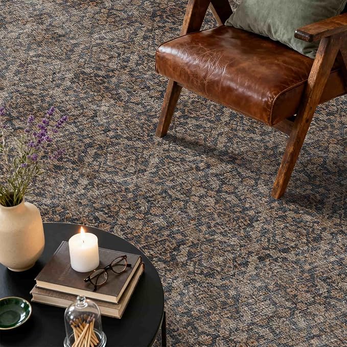 Latte&Fog 8x10 Area Rugs for Living Room, Large Vintage Taupe Brown Washable Rug - Image 5