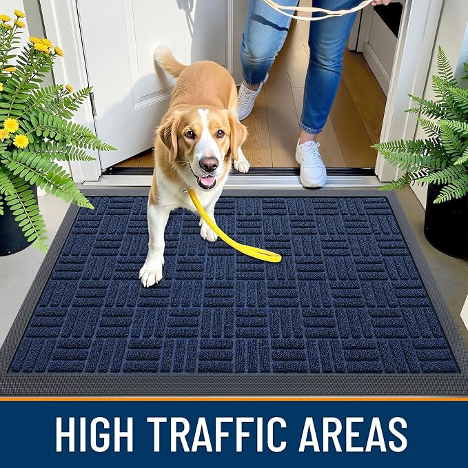 OLANLY Front Door Mat Outside Entrance 71x47, Heavy Duty Sturdy Natural Rubber - Image 6