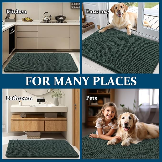 OLANLY Dog Door Mat for Muddy Paws 36x24, Absorbs Moisture and Dirt, Absorbent - Image 8