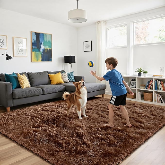 yongyangjuxin Fluffy Rug Shag Area Rug, Large Shag Area Rugs - Image 4