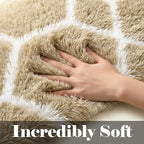 ONASAR Large Area Rugs for Living Room, Fluffy 7x10 Beige and White Thick Floor - Image 3