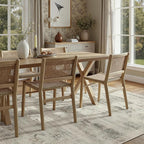 DCX 5x7 Vintage Rug, Machine Washable Stain Resistant Distressed Beige Rug - Image 6