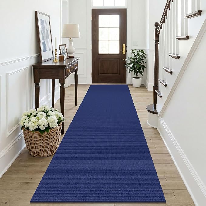 KOZYFLY Cotton Runners Rugs for Hallway 3x10, Wide Washable Runner Rug by KOZYFLY