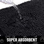 Smiry Dog Door Mat for Muddy Paws, Absorbent Dirt Trapper Non Slip Quick Dry - Image 5