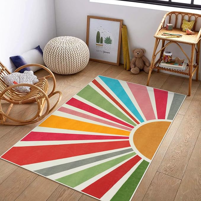 STARUIA Boho Washable Rug 3'x5' Kids Area Rug by STARUIA