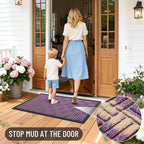 OLANLY Front Door Mat Outside Entrance 47x23, Heavy Duty Sturdy Natural Rubber - Image 6