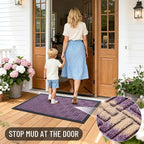 OLANLY Front Door Mat Outside Entrance 59x23, Heavy Duty Sturdy Natural Rubber - Image 6