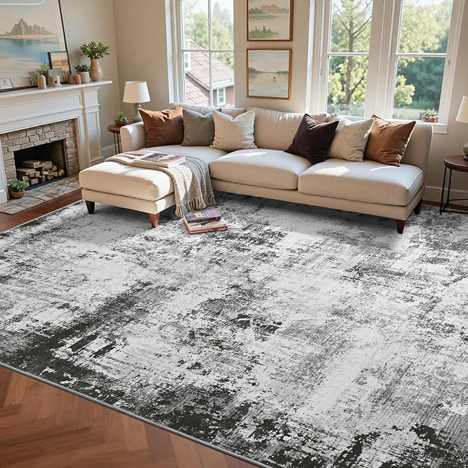 8x10 Ft Large Area Rugs for Living Room, Soft Non-Slip Washable Rugs Modern by Cuzwlovita