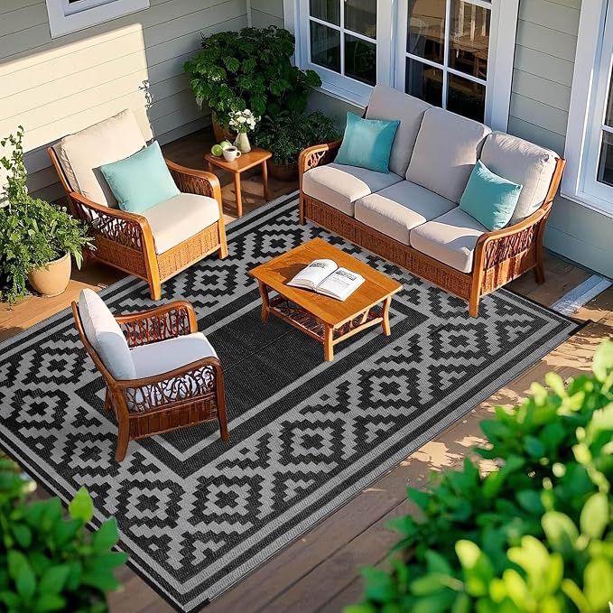 Outdoor Patio Plastic Straw Rug - Image 7