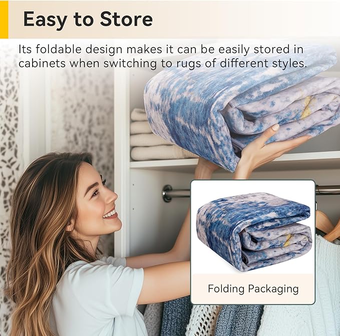 RELEANY Washable Area Rugs 4ft Non-Slip Modern Abstract Soft - Image 5