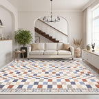 GarveeHome 10x13 Area Rug for Large Living Room Modern Colorful Checkered Throw by GarveeHome