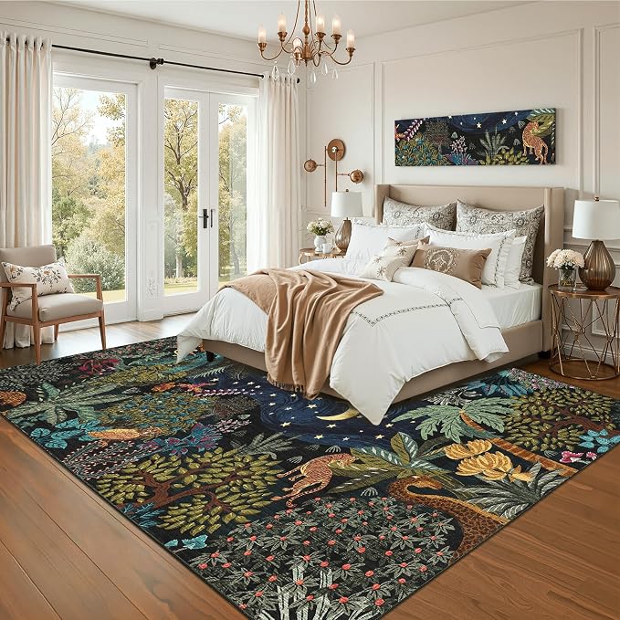 GarveeHome Area Rugs 8x10 for Living Room, Jungle Animal Large Washable Rug - Image 3