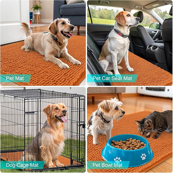 OLANLY Dog Door Mat for Muddy Paws 40x32, Absorbs Moisture and Dirt, Absorbent - Image 7