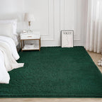 Litanika 6x9 Shag Area Rug for Living Room Bedroom, Emerald Dark Green High - Image 2
