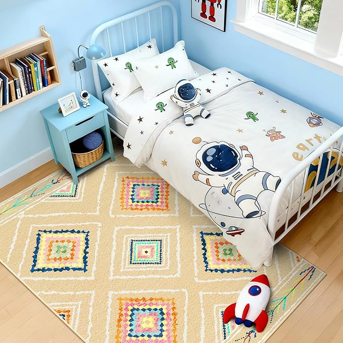 Area Rug 8x10 Rug Machine Washable Non-Slip Low Pile Print Pattern Western Rug - Image 8