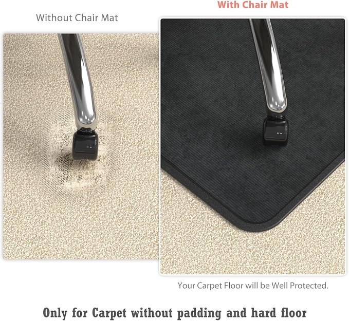Heavy Duty Office Chair Mat for Carpet and Hardwood Floor Bohemian Desk Chair - Image 5