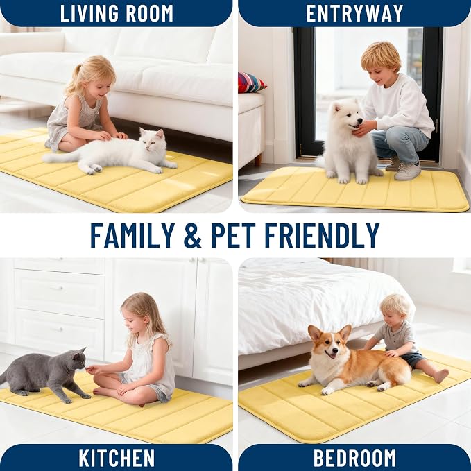 OLANLY Memory Foam Bath Mat 44x24, Super Soft Absorbent Bathroom Rugs, Quick Dry - Image 9