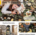 RELEANY Floral 9x12 Area Rugs Washable Print Boho Cute Carpet Non Slip Flower - Image 4