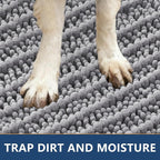 Smiry Dog Door Mat for Muddy Paws 24x16, Absorbent Dirt Trapper, Non-Slip - Image 4