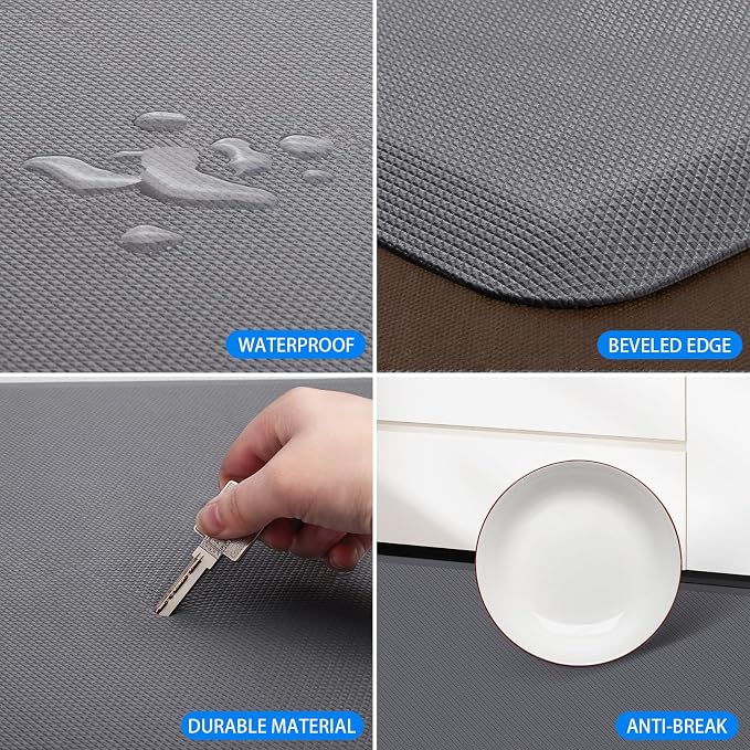 HappyTrends Kitchen Mat Cushioned Anti-Fatigue Rug Non-Slip Kitchen Rugs Stain - Image 5
