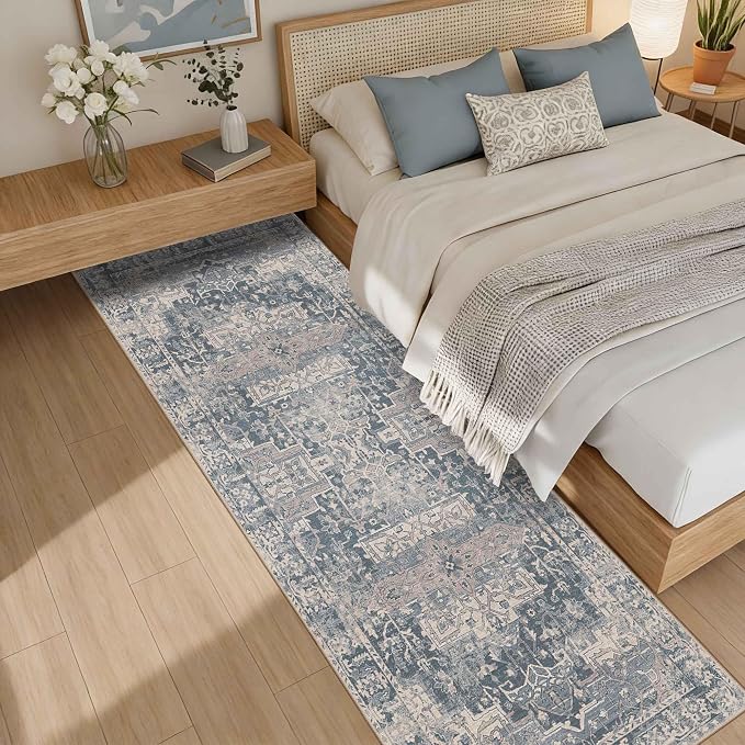 Rugxara 2x6 Runner Rug, Washable Kitchen Rugs, Non Slip Low Pile Area Rug Carpet - Image 3