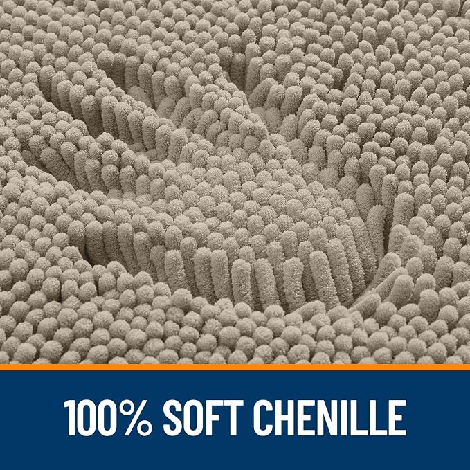 OLANLY Small Bathroom Rugs 24x16, Extra Soft Absorbent Chenille Bath Rugs - Image 3