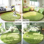OLANLY Grass Green Round Rugs for Bedroom - Image 9