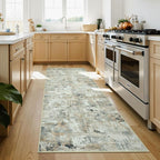 2x6 Hallway Runner Rug Non-Slip Washable, Abstract Soft Kitchen Runner Rugs - Image 2