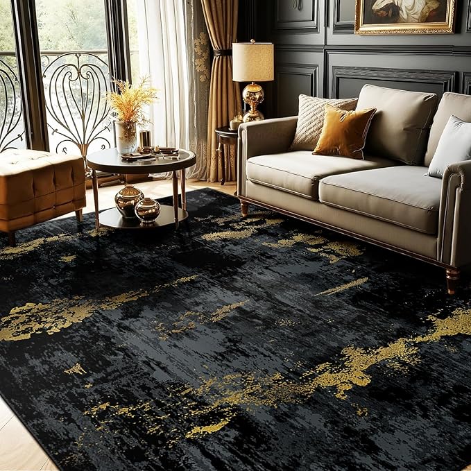 RELEANY Washable Area Rugs 5'x7' Non-Slip Modern Abstract Soft by RELEANY