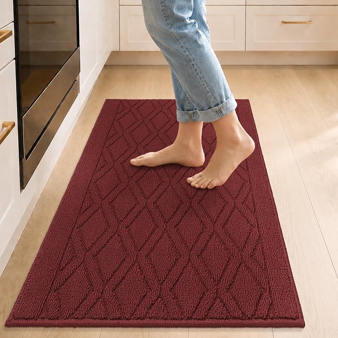 COSY HOMEER Kitchen Rugs 24"x35" Non-Slip Washable Kitchen Mats by COSYHOMEER