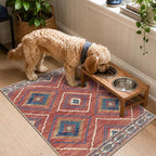 BESTSWEETIE Area Rug 3x5 Rug Machine Washable Non-Slip Low Pile Print Pattern - Image 2