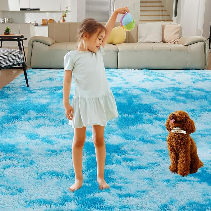 Ultra Soft Rug for Living Room, 6X9 Fluffy Shag Area Rug for Bedroom, Modern - Image 7
