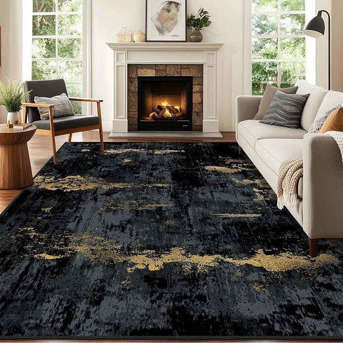 RELEANY Washable Area Rugs 5'x7' Non-Slip Modern Abstract Soft - Image 9