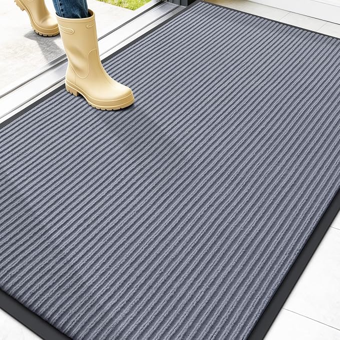 OLANLY Front Door Mat Indoor Outdoor Entrance, Waterproof Heavy Duty Doormat by OLANLY