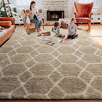 ONASAR Large Area Rugs for Living Room, Fluffy 7x10 Beige and White Thick Floor - Image 8
