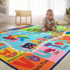 Kids Rug for Playroom, 4x6 ABC Educational Carpet for Classroom, Fun Alphabet - Image 8