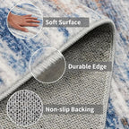 2'6''x10' Washable Runner Rugs for Hallway: Easy-to-Clean Abstract Runners for - Image 4
