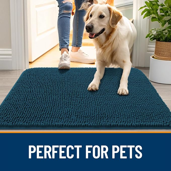 OLANLY Dog Door Mat for Muddy Paws 48x30, Absorbs Moisture and Dirt, Absorbent - Image 6