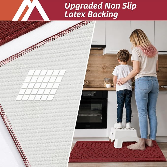 COSY HOMEER-Kitchen-Rugs-and-Mats 20"x30" Non Slip Kitchen Mats - Image 4
