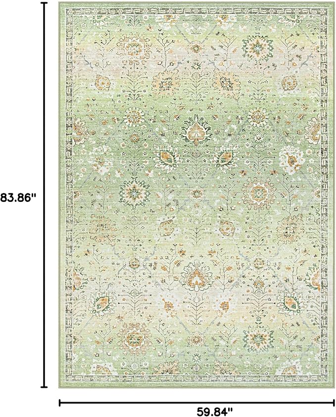 Lahome Flavie 5x7 Sage Green Rugs - Image 2