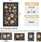 DUKINO 5x8 Area Rug for Living Room, Washable Lightweight Non Slip Floral - Image 2