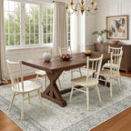 Washable Area Rugs 6x9 Floral Beige, Large Indoor Rug - Image 2