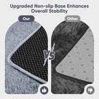 Area Rug for Living Room Bedroom: 6x9 Grey Soft Fluffy Shag Upgrade Non-Slip - Image 6