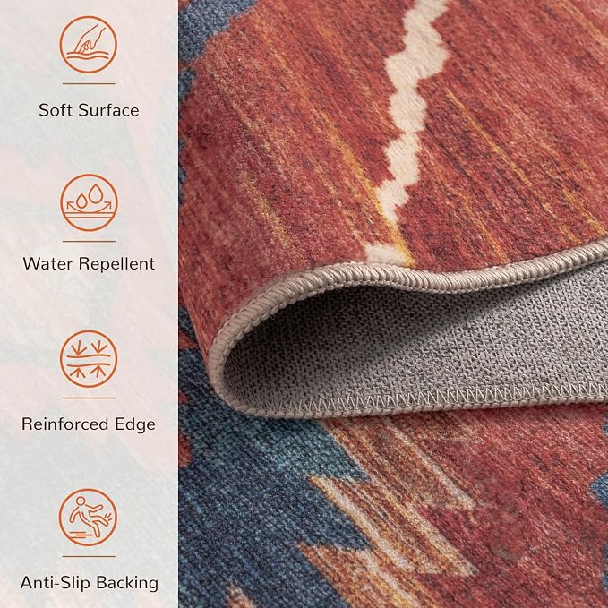BESTSWEETIE Area Rug 3x5 Rug Machine Washable Non-Slip Low Pile Print Pattern - Image 8