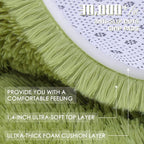 OLANLY Grass Green Round Rugs for Bedroom - Image 7