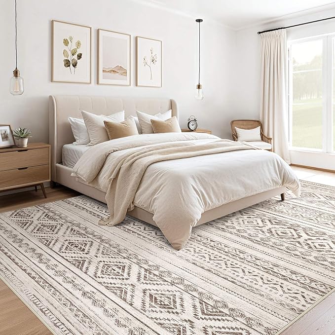 cotiled 5x8 Area Rugs Living Room Rug: Washable Boho Rugs - Image 3