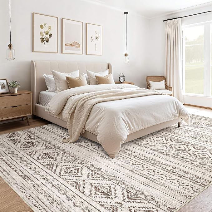cotiled 8x10 Area Rugs Living Room Rug: Washable Boho Rugs - Image 2